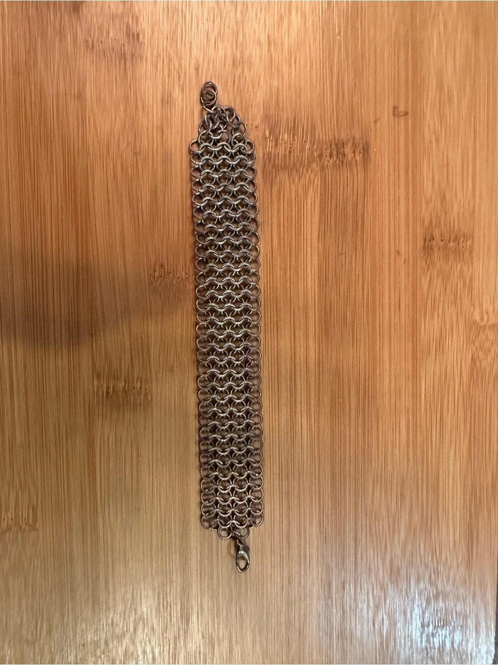Silver Metal Chainmail Bracelet - Women Accessories